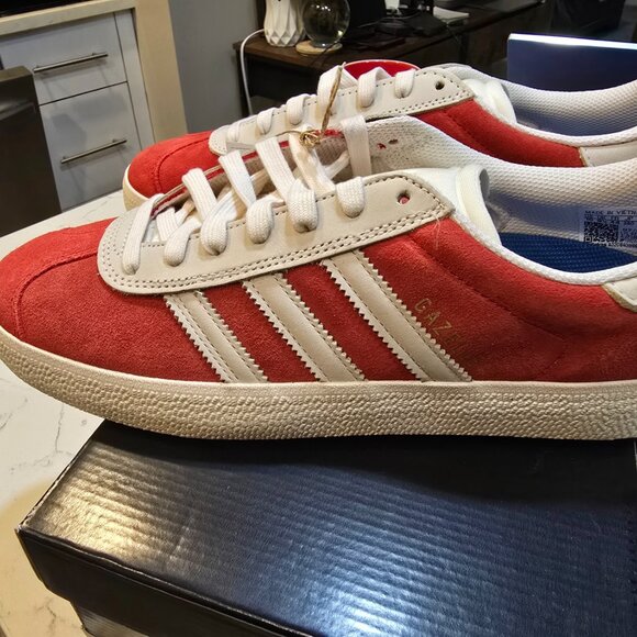 adidas Gazelle ADV Better Scarlet / Red / Gold Skateboarding JP5861 Mens Size 10 - Picture 5 of 9